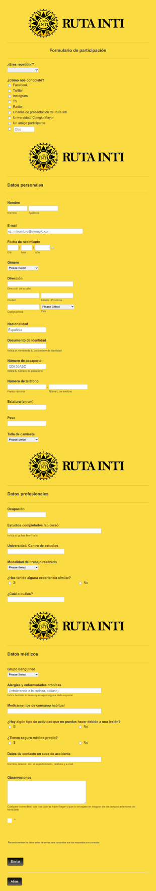 Formulario Expedicionarios (Plantilla)