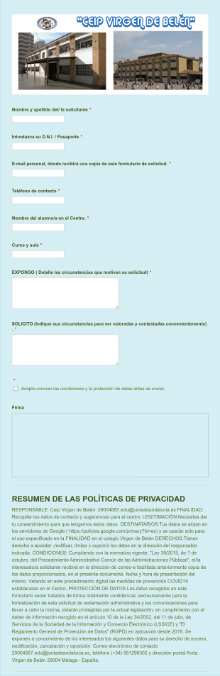 Formulario Expone /Solicita Form Template