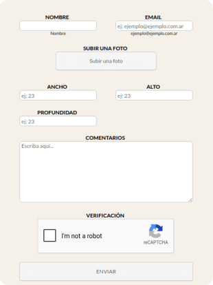 Formulario Kamura Muebles