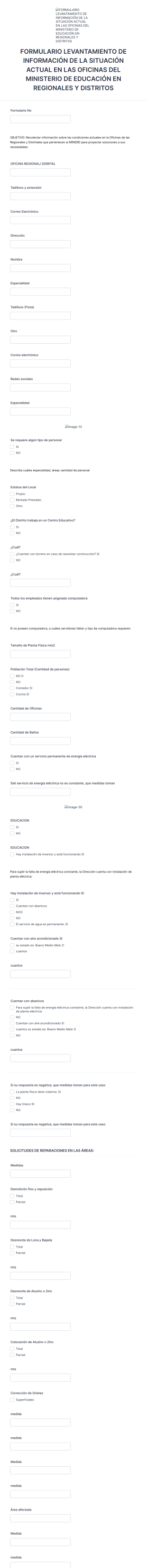 Formato De Levantamiento De Información