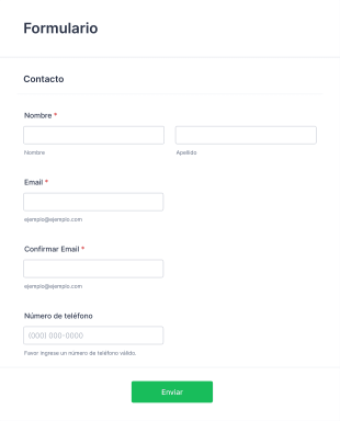 Formulario Pagina Web Form Template