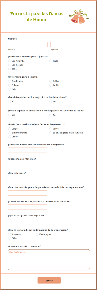 Encuesta Para Damas De Honor