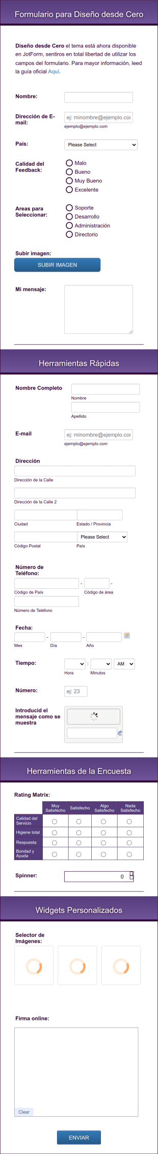 Formulario Para Diseño Desde Cero