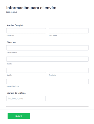 Formulario Para El Envio