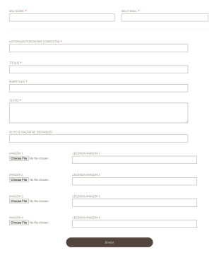 Formulário Para Envio De Textos