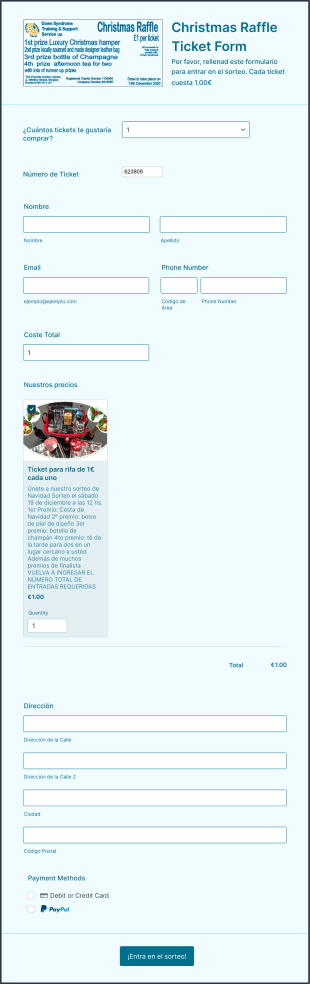Formulario Para La Rifa De Navidad Form Template