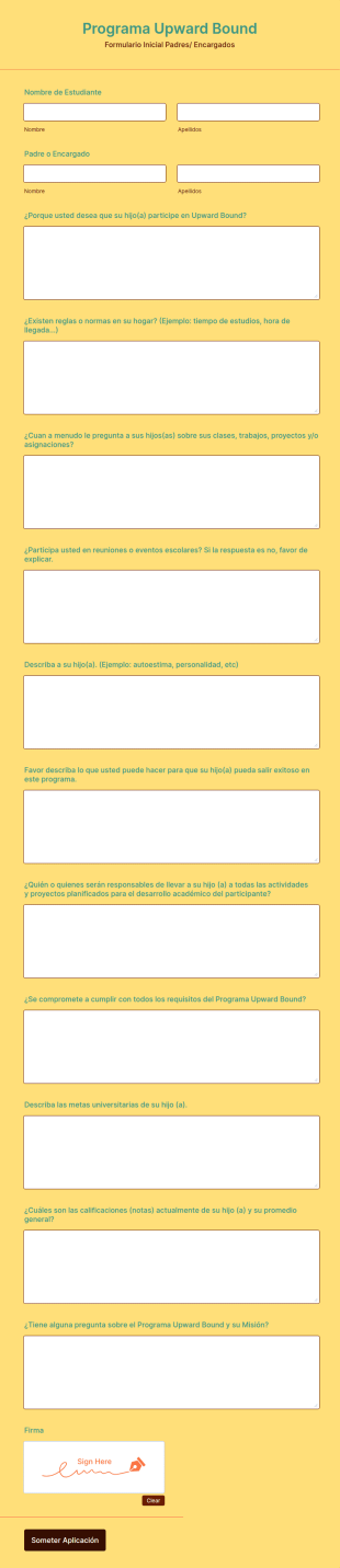 Formulario Para Padres 2020 2021