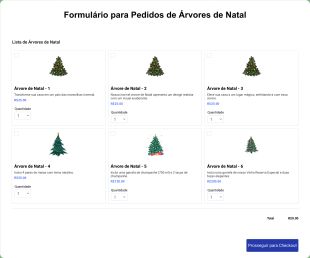 Formulário Para Pedidos De Árvores De Natal