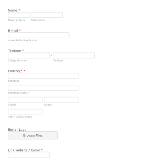 Formulário Para Solicitação De Credencial