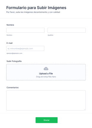 Formulario Para Subir Imágenes Form Template