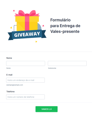 Formulário Para Entrega de Vales Presente