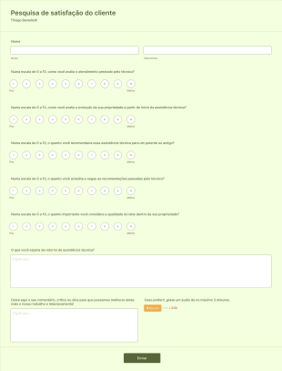 Formulario Pesquisa Produtores Rurais Form Template