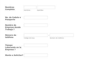 Formulario Prestamos Personales Form Template
