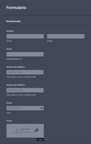 Formulario Prueba De Datos Form Template