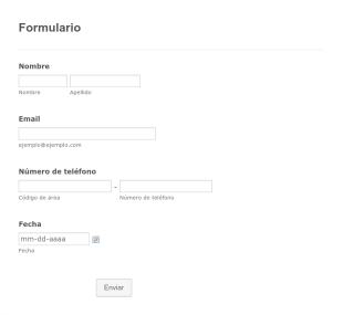Formulario PRUEBA Form Template