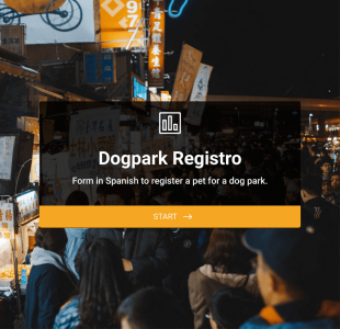 Formulario Registro Para Parque De Perros Form Template