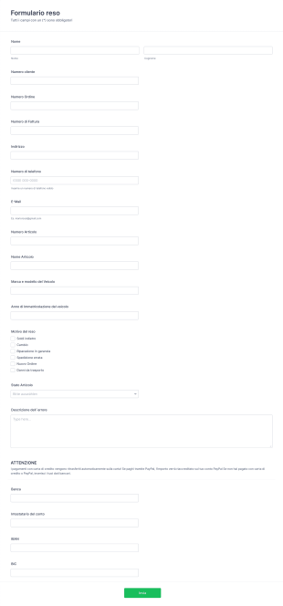Formulario Reso Form Template