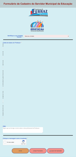 Formulário Servidor Form Template