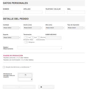 Formulario Simple De Pedido