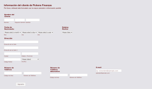 Información De Cliente Para Juicio