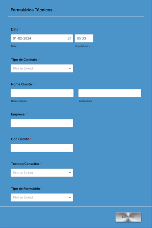 Formulários Técnicos Form Template