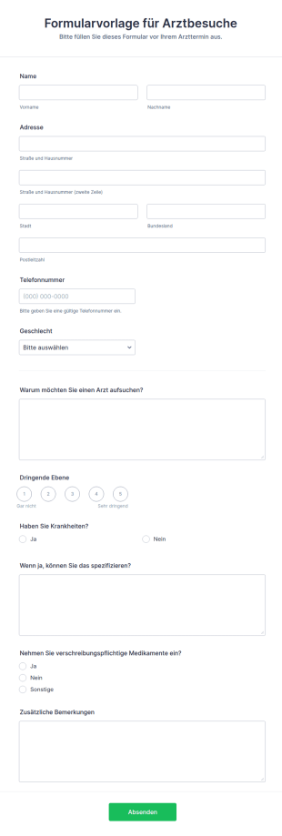 Formularvorlage Für Arztbesuche