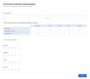 Formularz Ankiety Ewaluacyjnej Form Template
