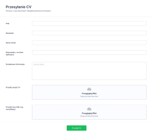 Formularz Aplikacji CV