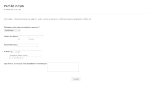 Formularz Aplikacji Na Wolontariat COVID 19 Form Template