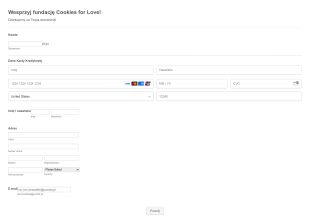 Formularz Darowizny Stripe Form Template