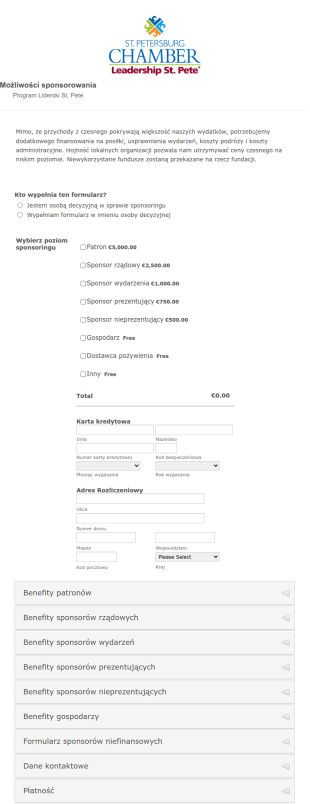 Formularz Finansowania Programu Liderskiego