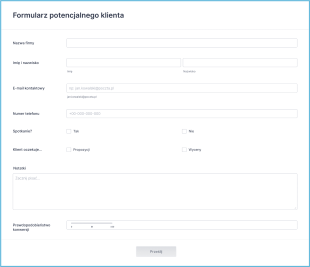 Formularz Generowania Leadów Form Template