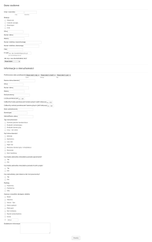 Formularz Informacji O Nieruchomości Form Template