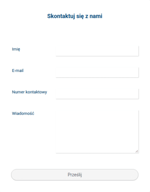 Formularz Kontaktowy Z Motywem Chmur