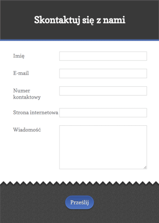 Formularz Kontaktowy Z Nagłówkiem I Stopką Form Template
