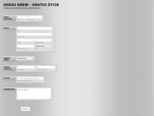 Formularz Krwiodawcy Form Template