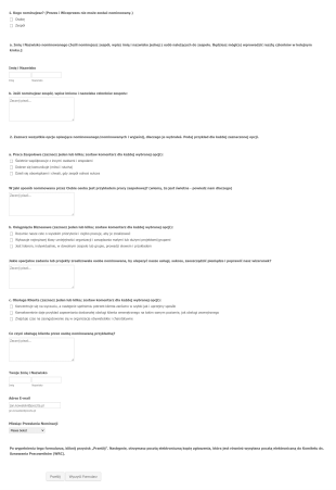 Formularz Nominacji Pracownika Form Template