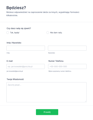 Formularz Obecności Form Template