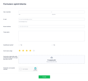 Formularz Opinii Klienta Form Template