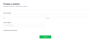 Formularz Prośby O Telefon Form Template