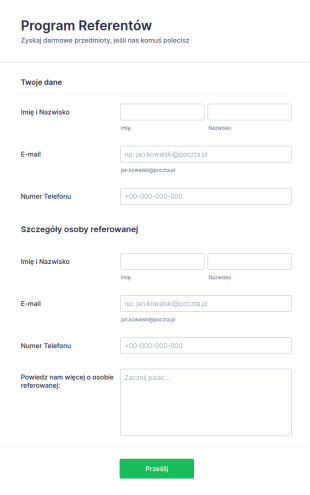 Formularz Programu Referentów