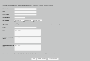 Formularz Rejestracji Absolwenta Form Template