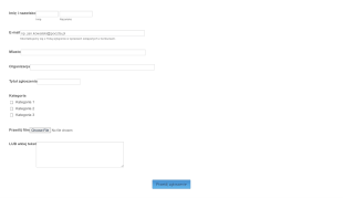 Formularz Rejestracji Na Konkurs