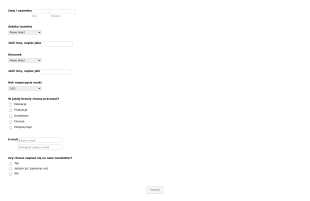 Formularz Rejestracji Na Targi Pracy Form Template