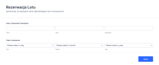 Formularz Rezerwacji Lotu Form Template