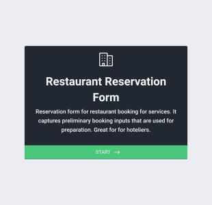 Formularz Rezerwacji Restauracji Form Template