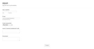 Formularz RSVP Form Template