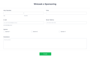 Formularz Wniosku O Sponsoring