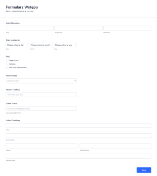 Formularz Wstępu Na Studia Form Template
