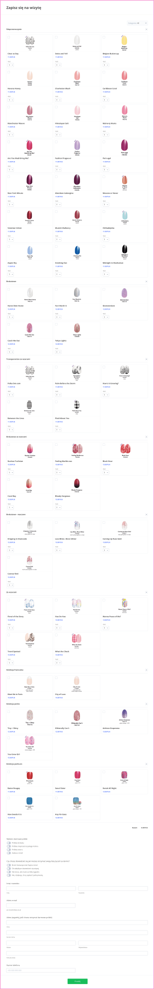 Formularz Zamówienia Usług Stylizacji Paznokci